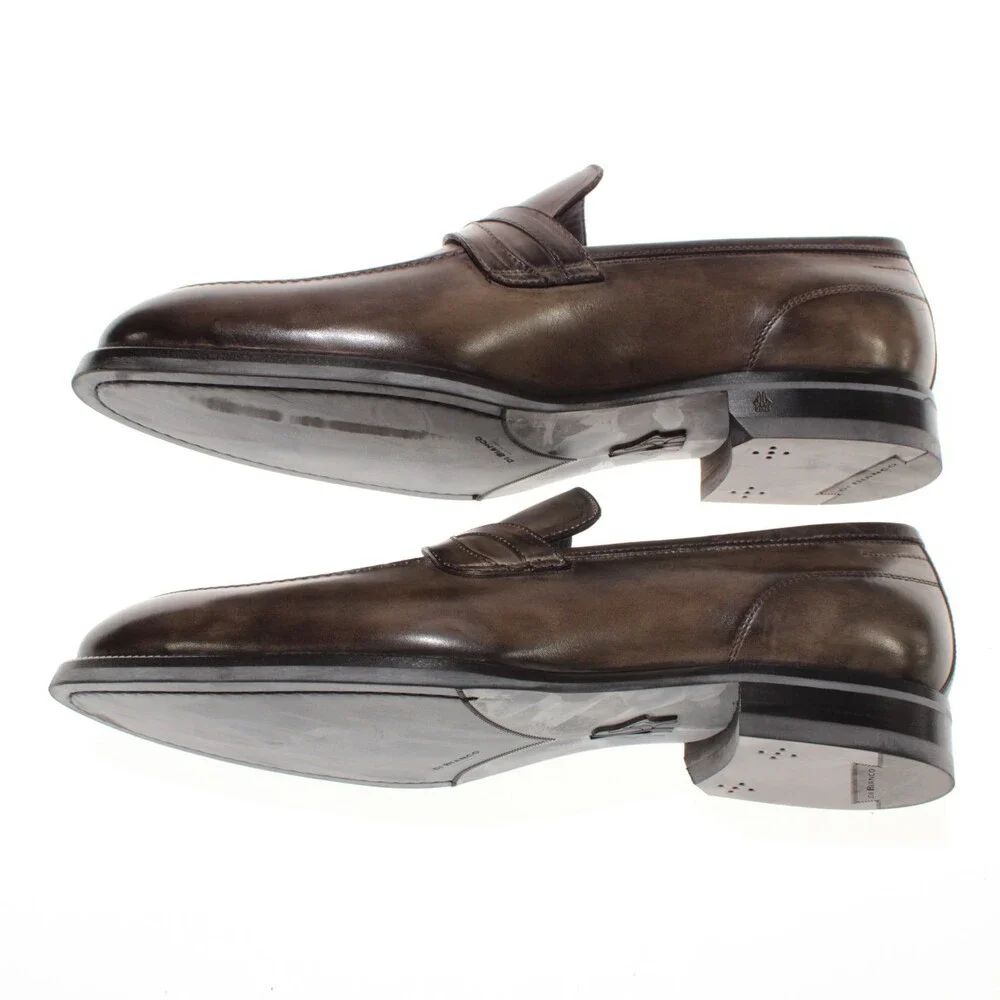 Di Bianco NWB Slip On Loafers Size 43.5 (US 10.5) in Green Leather Made in Italy